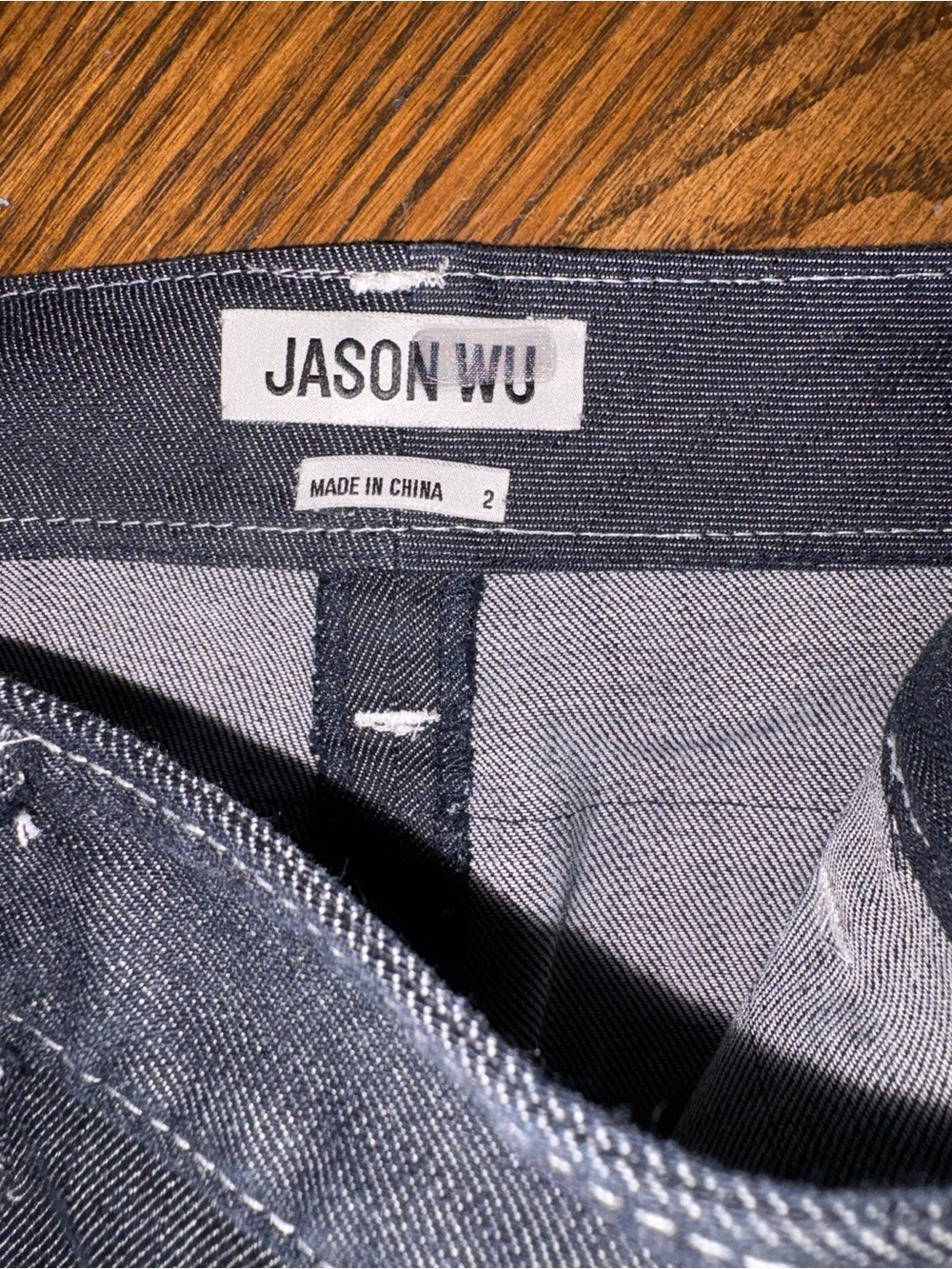 Jason Wu Seersucker & Denim Pants In Twilight Star White Size 2 Striped Modern - Picture 4 of 14